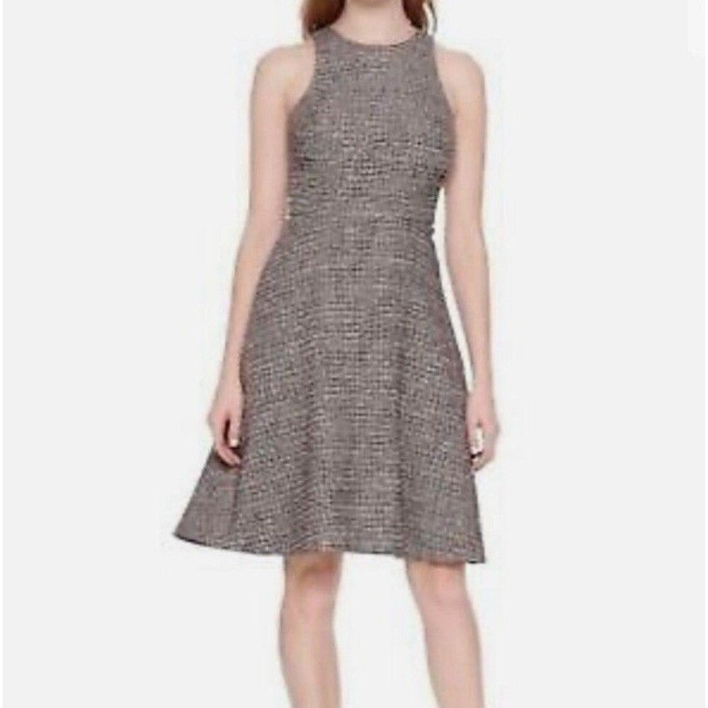 Banana Republic Tweed Style Sleevless Midi Dress. Size 10 P. Fit And Flare.